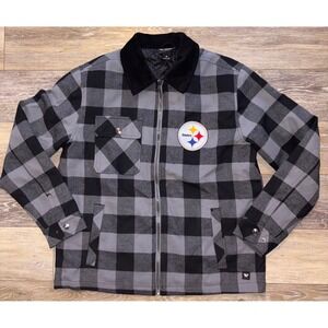 NWT Women's Pittsburgh Steelers The Wild Collective Flannel Jacket - Small